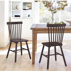 Dining Chairs Set of 2, Windsor Dining Chair, Spindle Back Wood Dining Chair, Kitchen Chairs Wooden Dining Chair, J044