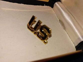U.S." insignia lapel pin, often used for military or federal service