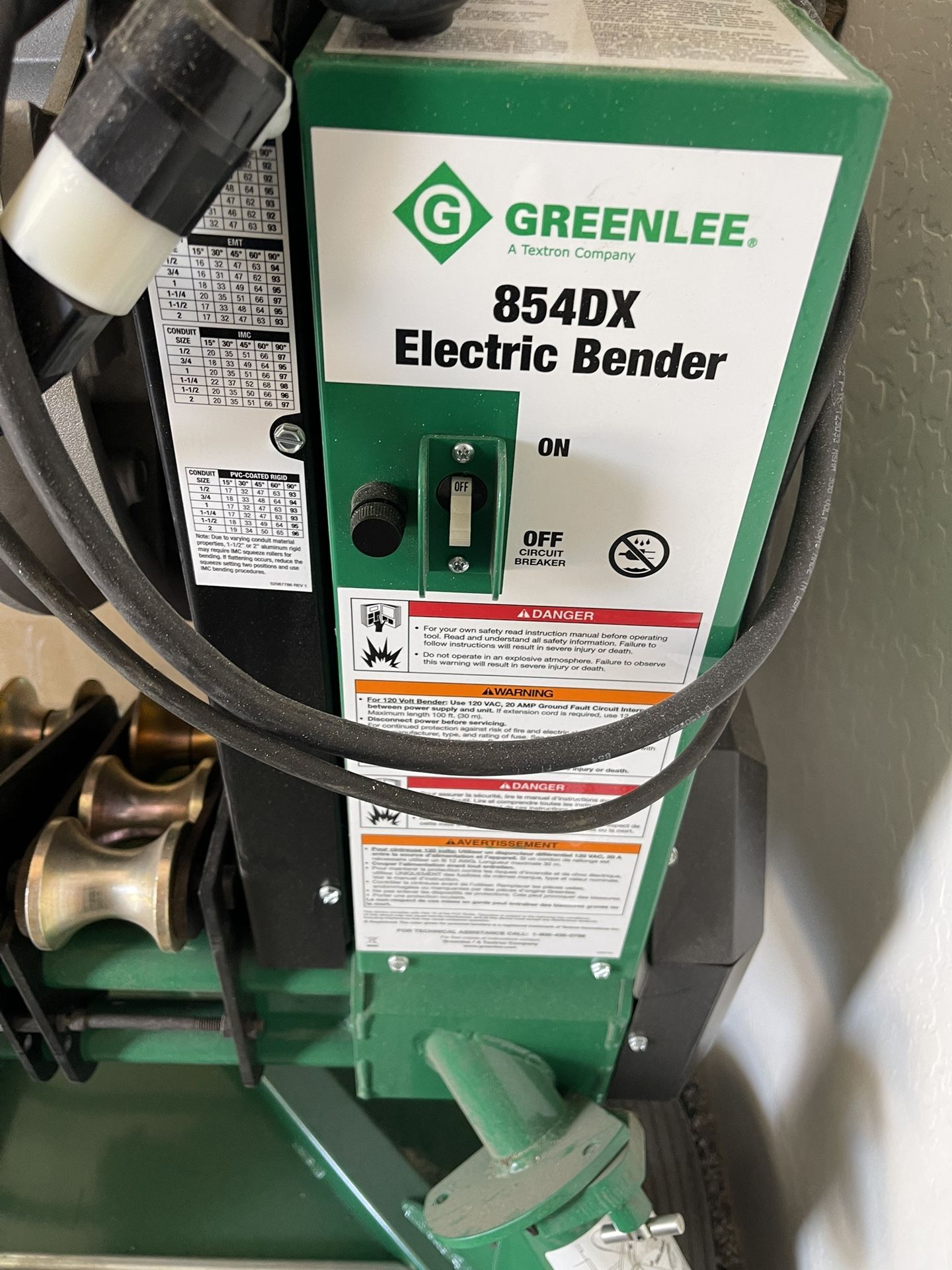 Greenlee 854dx Conduit Bender for Sale in Phoenix, AZ OfferUp