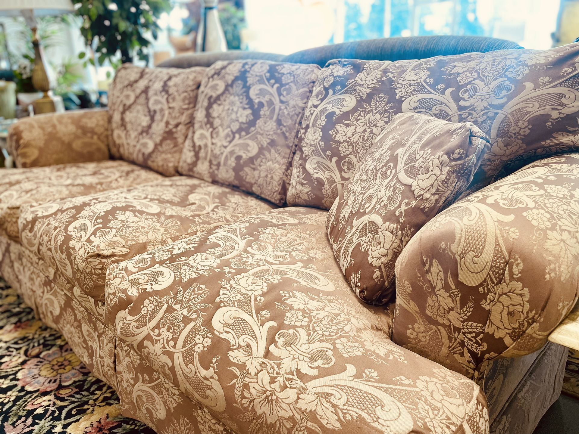 Smoky Mauve Cushy Sofa