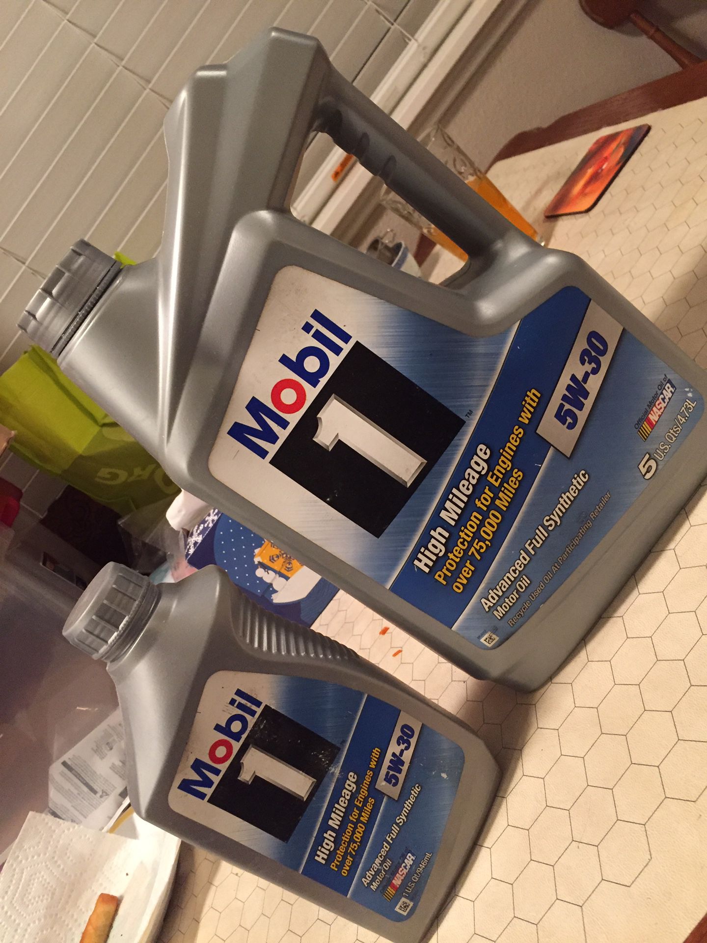 Mobil 1 5w-30 engine oil, 6qts unopened
