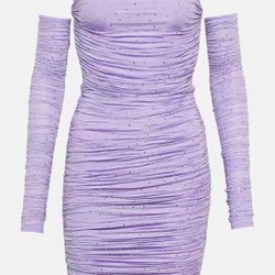 Alex Perry Crystal Embellished Mini Dress