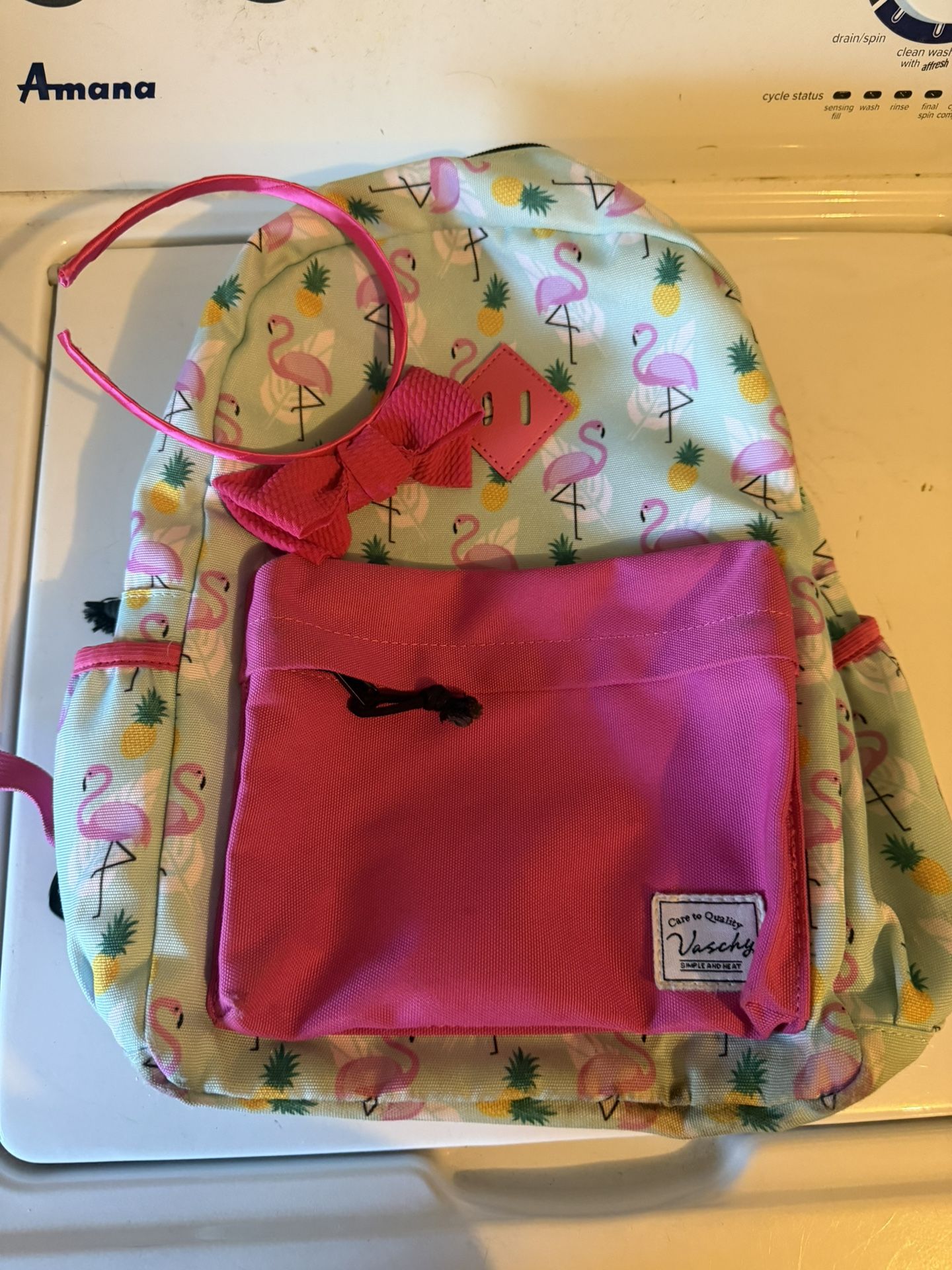 Flamingo Backpack With Headband