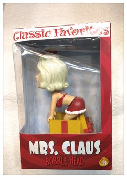 'Mrs. Claus' Holiday Friends Bobble Head - Resin - 6" Tall - w/Box *NEW*