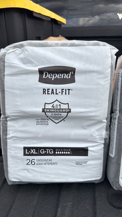 Depend Real-Fit Incontinence Underwear L-XL 26 Count