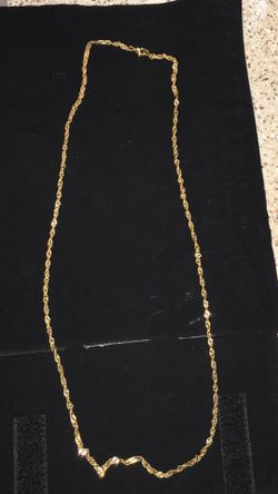 14 Karat Yellow Gold Over Stanley Steel Chain 