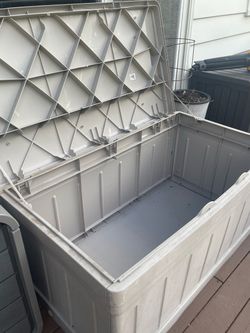 Large size durable resin deck box