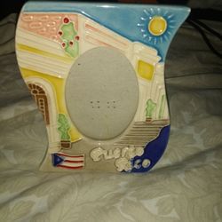 Glass Puerto Rico Glass Photo Frame