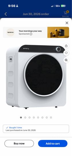 EFFIDRY 110V Portable Clothes Dryer 830W Compact Laundry Dryers 2 cu.ft Electric Machine with Stainless Steel Tub for Apartment,RVs,Dorms,12LBS drying