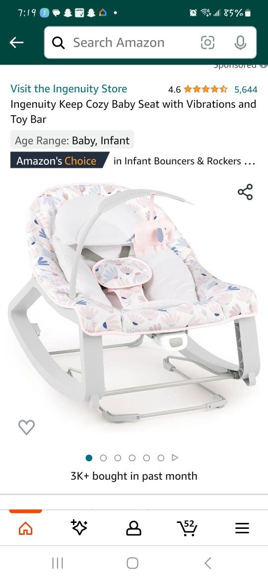 New Ingenuity Keep Cozy Baby Seat