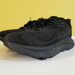 HOKA ONE ONE Men’s Clifton 10 Running Shoes (12.5[2E]) Black/Black