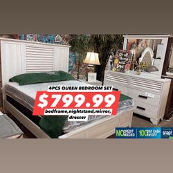 4pcs Queen Bedroom Set 