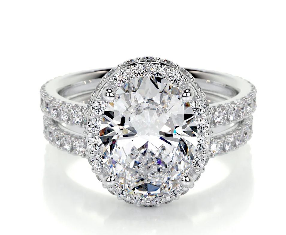 2.02 Carat Lab Diamond Engagement Ring With Band