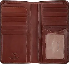 Tony Perotti Mens Long Bifold Checkbook Cover Wallet Multi Card Pocket Holder It