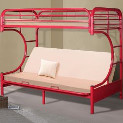 💥HUGE Blowout Furniture Sale!💥 Twin Futon Red Metal Bunkbed Brand New In Box! $50 Down Takes It Home Today!