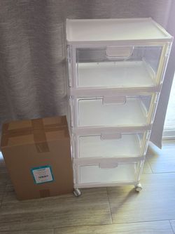 Vtopmart 4 Pack Clear Stackable Storage Bins with Lids 24QT, Foldable Storage Boxes with Doors Front