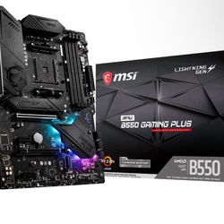 MSI - B550 GAMING PLUS (Socket AM4) AMD B550 ATX DDR4 Motherboard - Black