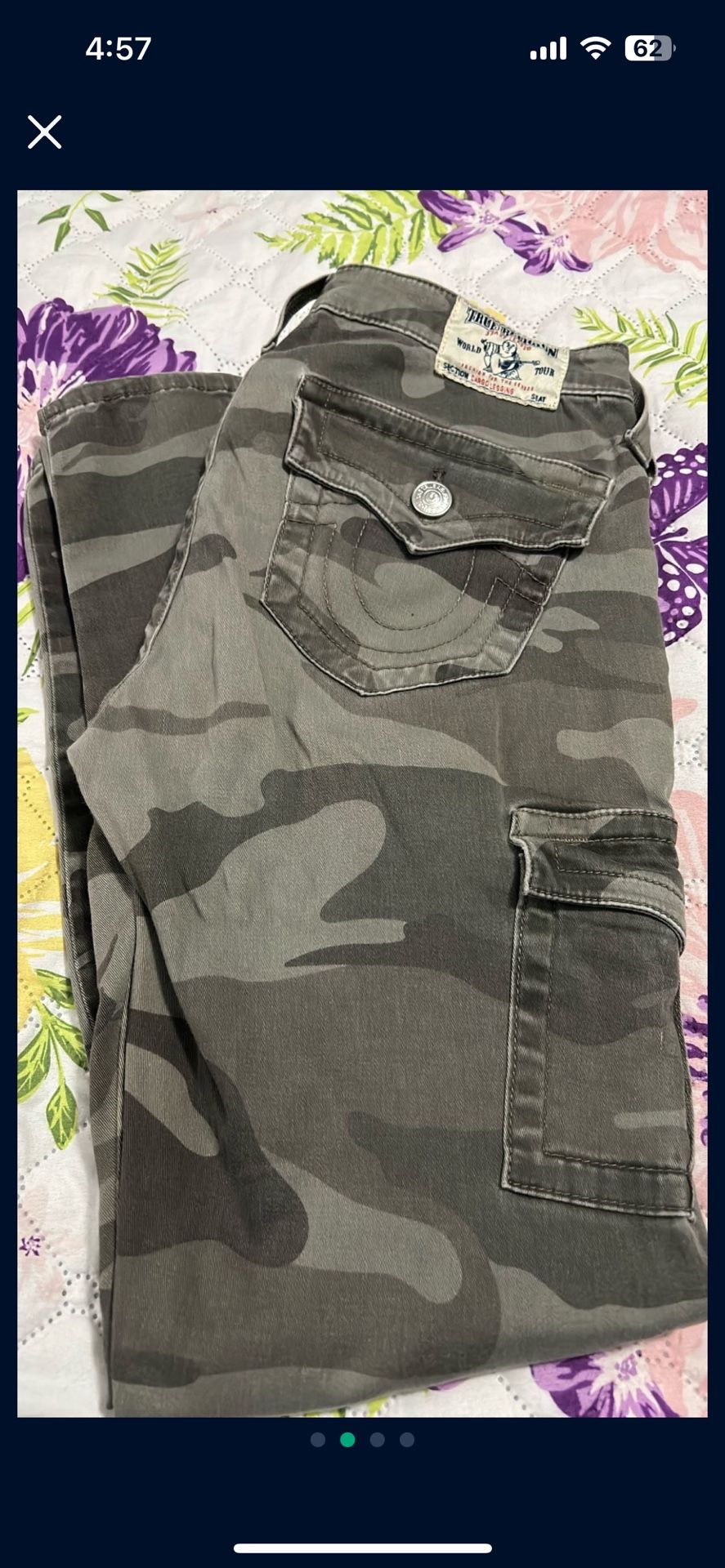 $40 Camo Pants Great Condition True Religion Size28