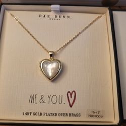 New In Gift Box Rae Dunn Heart Shaped Locket