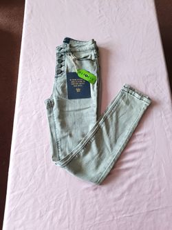 Indigo Rein Juniors' High-Rise Button-Fly Skinny Ankle Jeans Women's Size 1