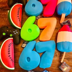 $20 (67) BLUE SET ONLY Viral Toy Squeeze Number Shaped Squeezable 67 SET. Mix the Colors and Enjoy.