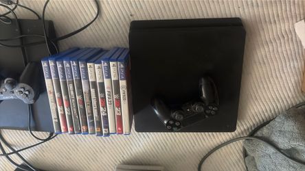 PS4 Slim (Barely Used) with games