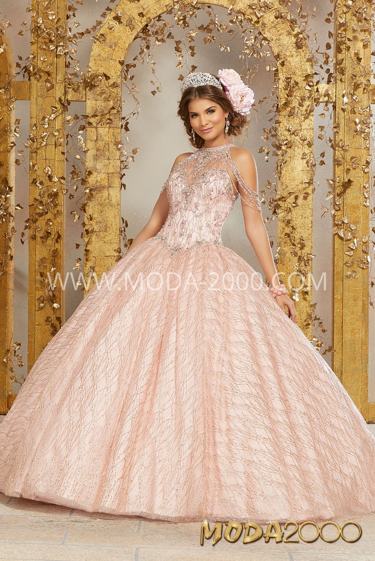 moda 2000 rose gold dress M2K60181 – Moda 2000 LLC main image 1