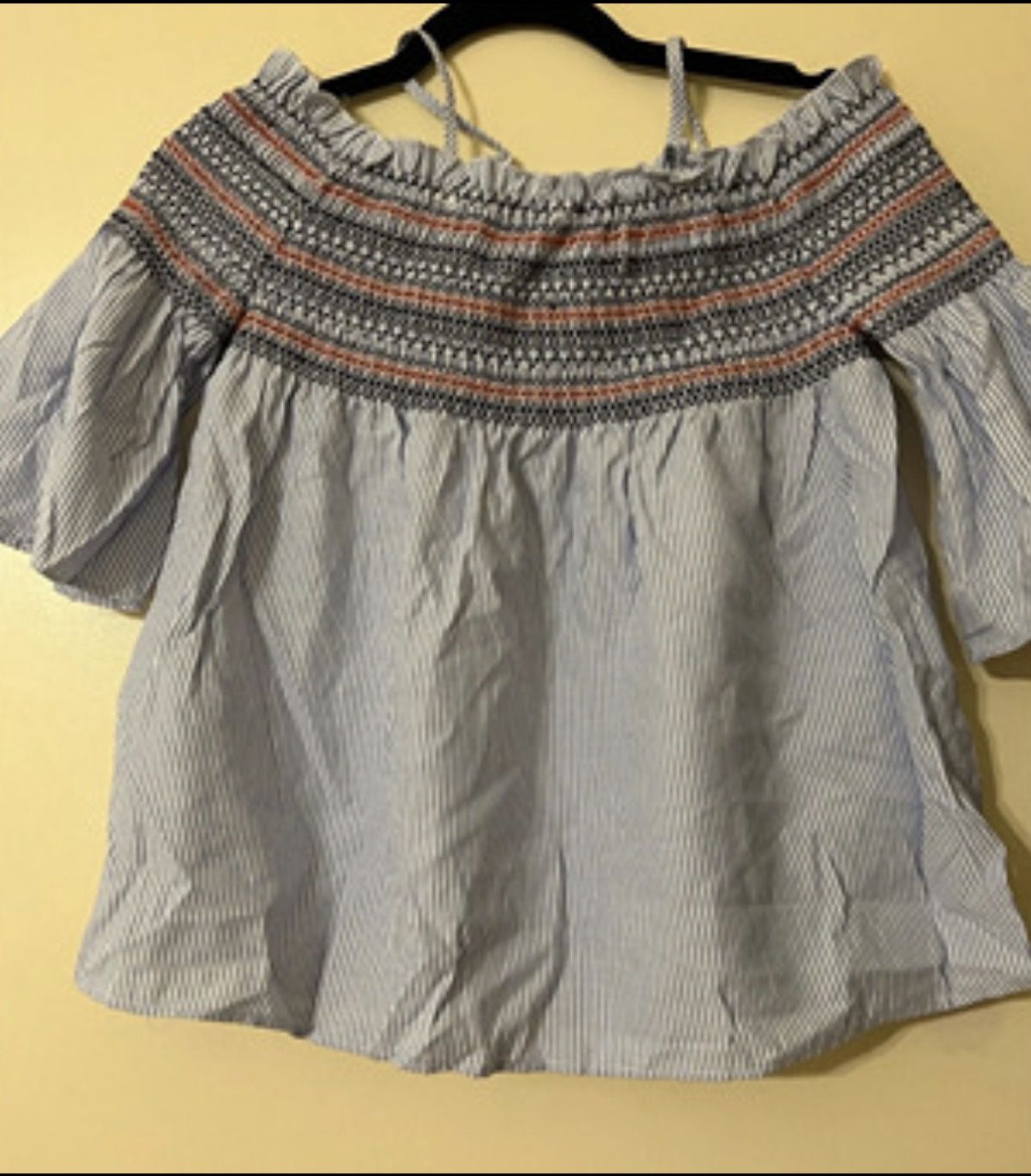Shein Women’s Off The Shoulder Blouse w/ Spaghetti Straps