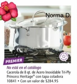 Olla de 8 qts Tri-ply nueva en su caja 🌺 princess house 🌺