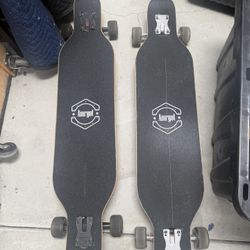 2 Longboards / Cruiser Skateboards – 40” – Great for Cruising  Price   $90  Description   Selling two longboard skateboards in good condition.