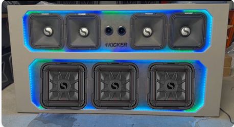 SILVERADO OR SIERRA SINGLE CAB 2019-2026 POWERFUL BASS AND VOICE PACKAGE KICKER AUDIO CUSTOM BOX INSTALLED
