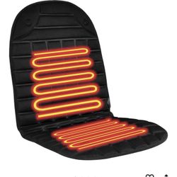 Usoway Heated Seat Covers, 2 Temperatures Settings Heated Seat Cushion Durable Black