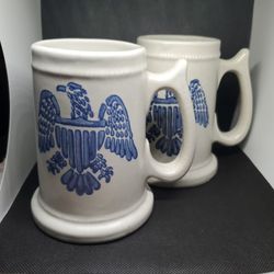 Vintage Pfaltzgraff Yorktowne Stoneware Beer Steins(2)