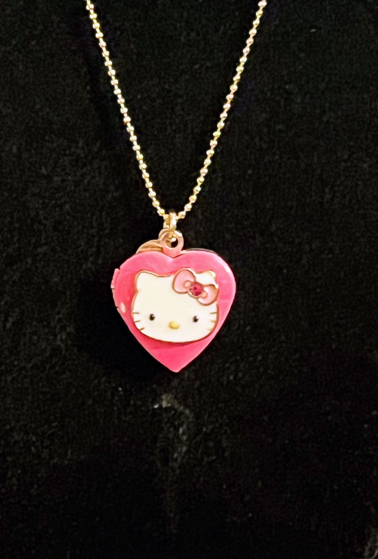 Hello Kitty locket necklaces 15” inches long