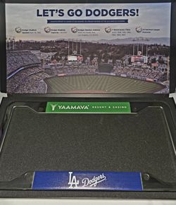 LA Dodger License Plate and Gift Box