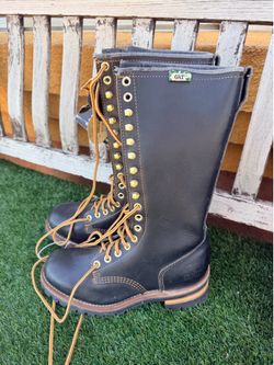 Gat Tank Tall Lace Up Lug Logger Boots Size 5.5