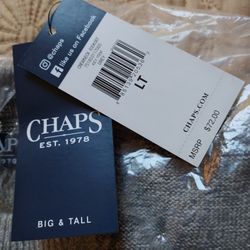 NEW, IN PACKAGE WITH TAGS CHAPS SWEATER BIG AND TALL