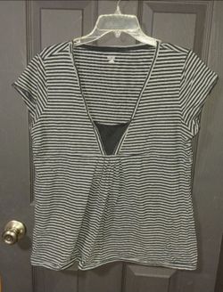 Black and Gray A New Approach XL mock layered top