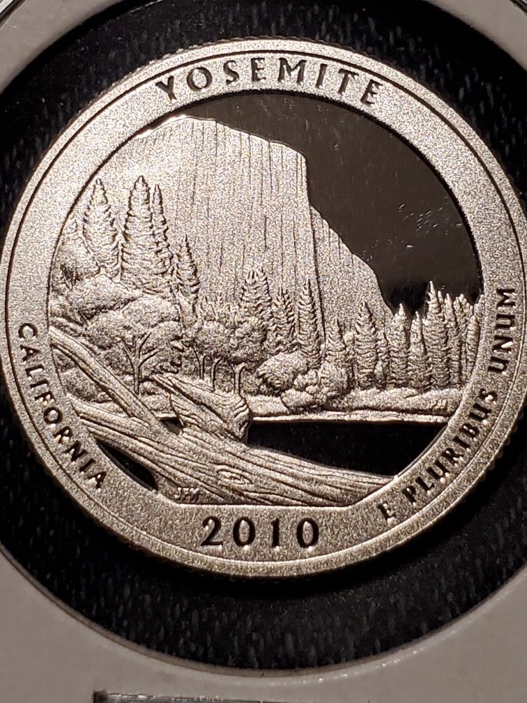 2010 S Silver Proof Quarter! Yosemite. ATB Series!