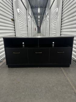 Sleek Black Entertainment Center