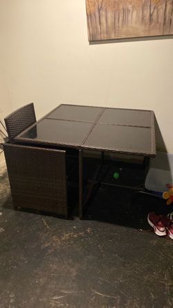Outdoor Wicker Patio Dining Set