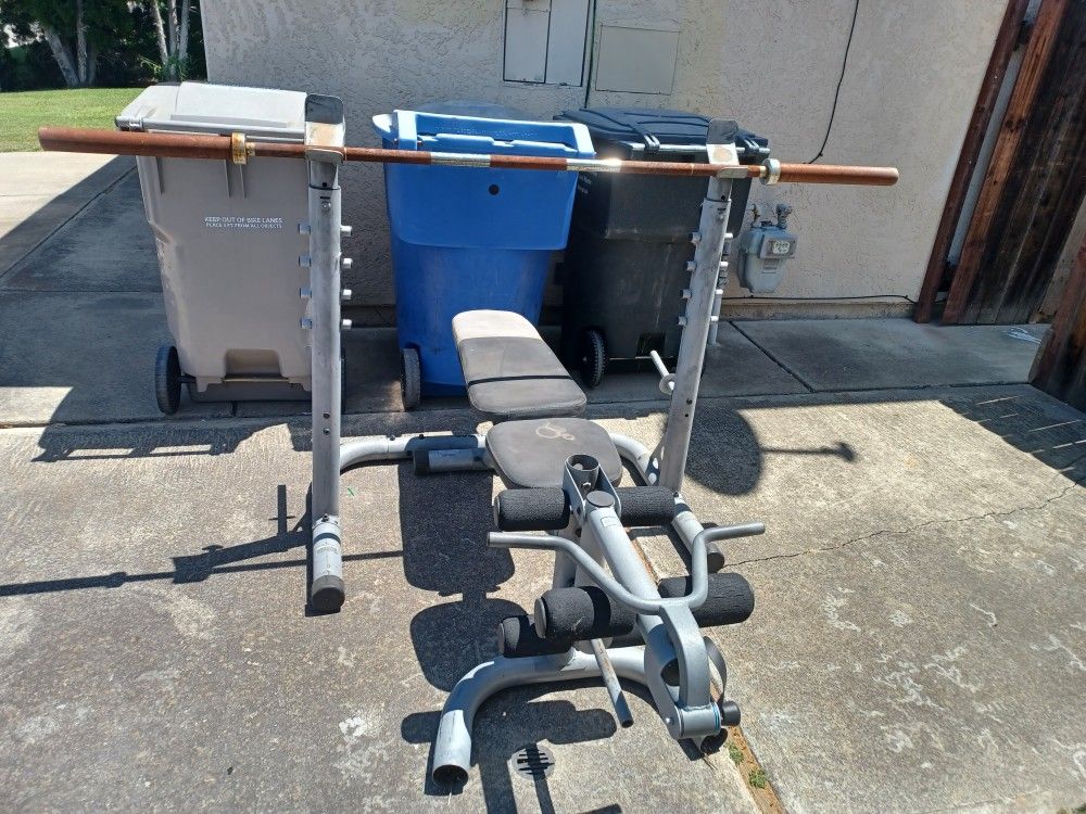 Weight Bench Set With Bar