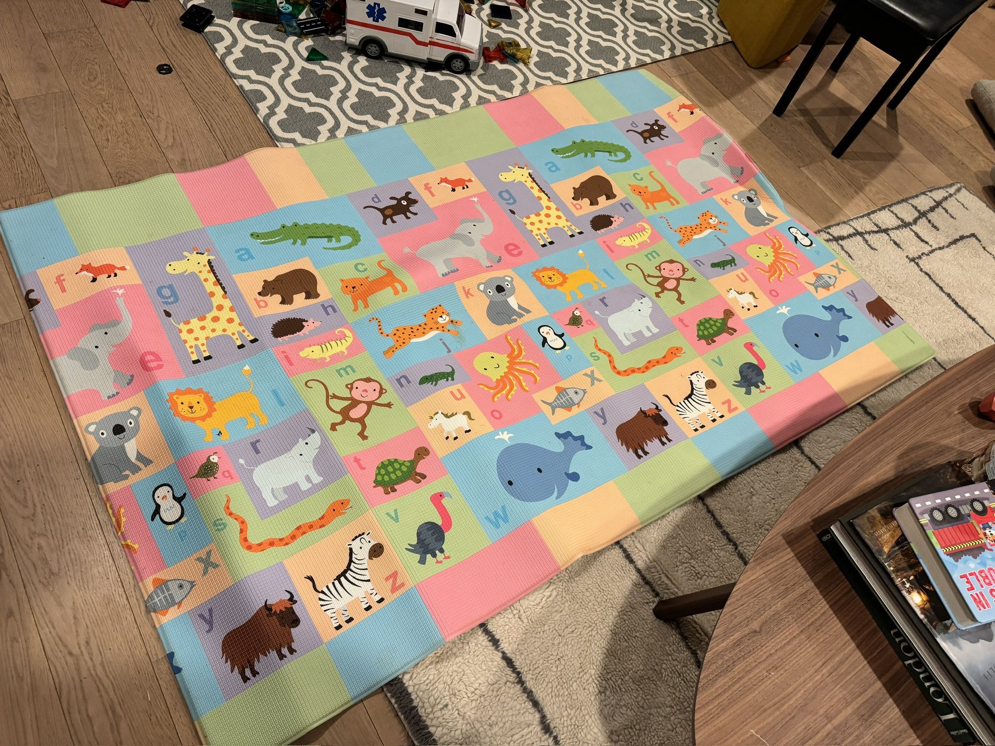 Baby Care Reversible Waterproof Nontoxic Play Mat 82'' x 55'' 