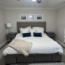 Master Bed Frame with end tables