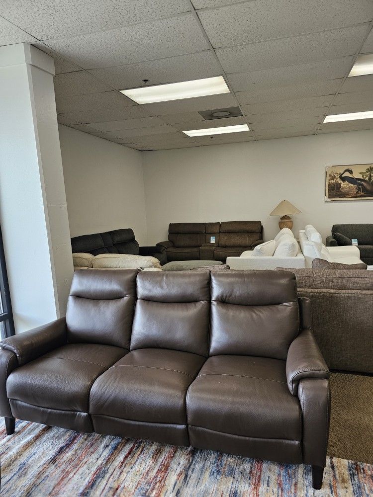 Leather sofa w/ power recliners - Kolson 