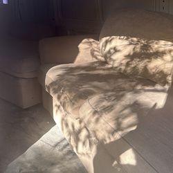 Beige Couch Sectional 