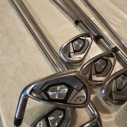 EXCELLENT CONDITION! LEFT HANDED!" CALLAWAY ROGUE GOLF CLUB IRON SET 