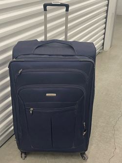 Large blue easy to spot at airport samsonite rolling luggage