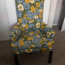 vintage floral accent chair