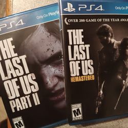 The Last Of Us Part 1 And 2 Like New No Scratches $25.00  O.B.O